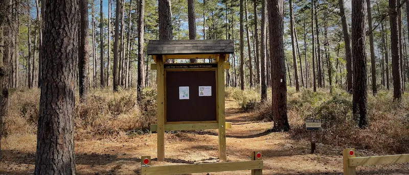 Trailhead 1 on the Lone Star Hiking Trail